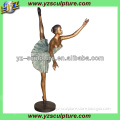 bronze dancing girl sculpture for desk decorative